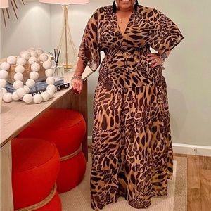 Leopard Mari Maxi dress